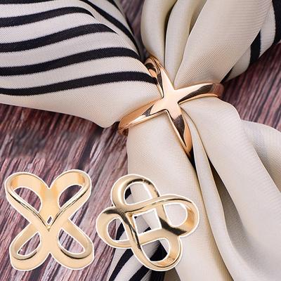 1PC Metal Brooches Scarf Buckle Shawl Buckle Scarf Clip Cross Scarf Clip Jewelry Accessories AVE