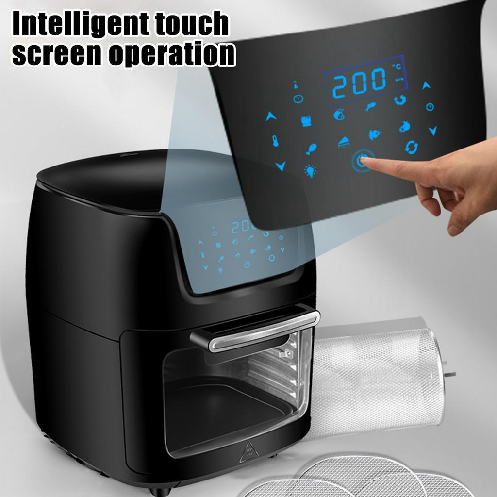 1800W Electric Touch Digital Airfryer Rotisserie Dry Large Cooker 12L Air Fryer Oven