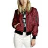 European & American Women's Autumn/Winter Solid Color Short Zipper Jacket