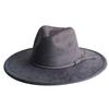 Khaki Suede Hat Wide Brim  New Fedora Hat Men Women Autumn Winter Felt Hats Classic Church Fedoras Chapeau Sombrer