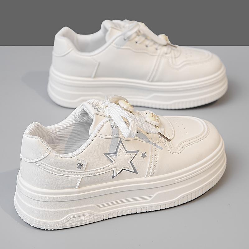 

Модные женские кроссовки в стиле кампуса для девочек, милые, сладкие и универсальные розовые туфли на платформе 2024 года, новый стиль 39 бежевый