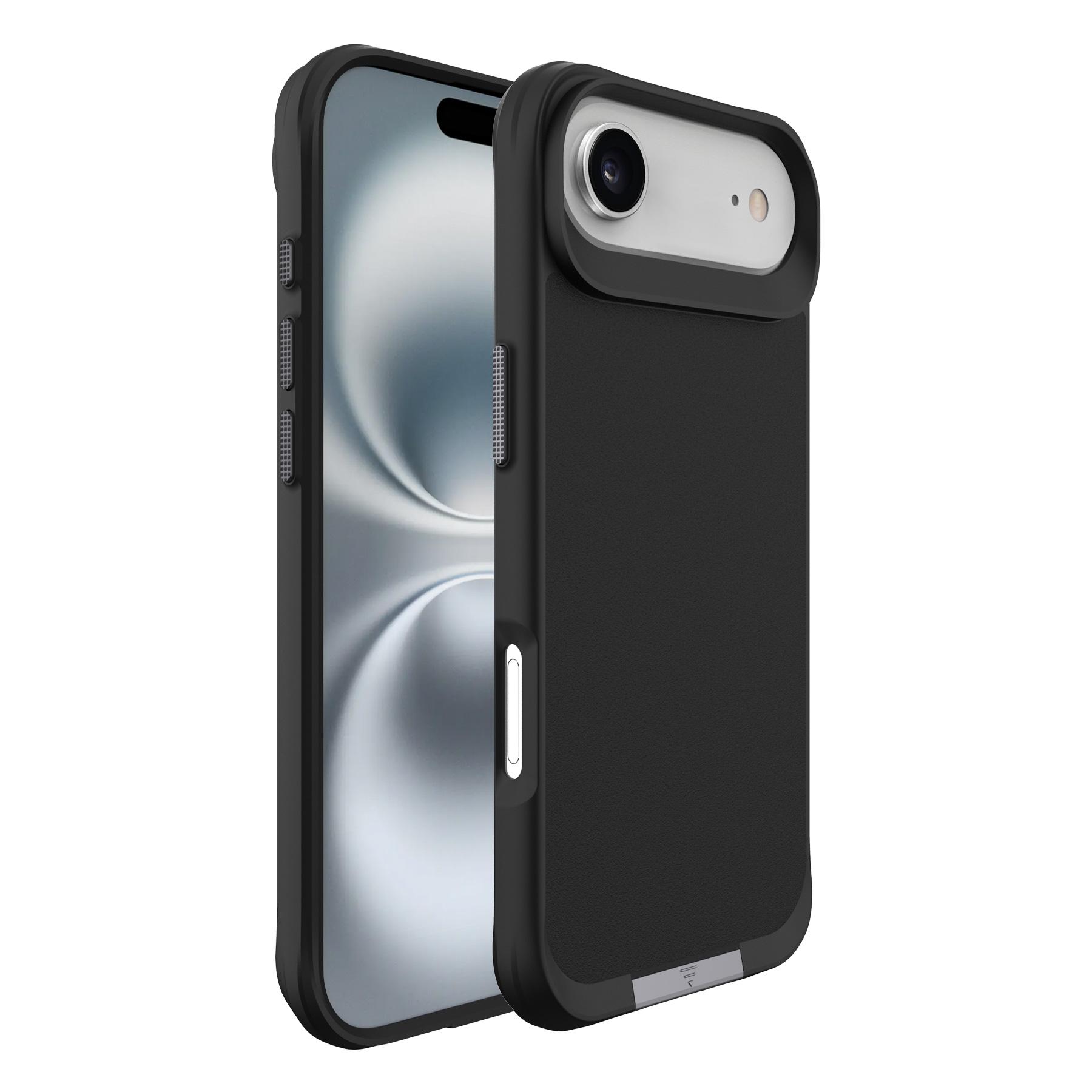 

Магнитный чехол для iPhone 17 Air из ПК+ТПУ с потайной подставкой Black