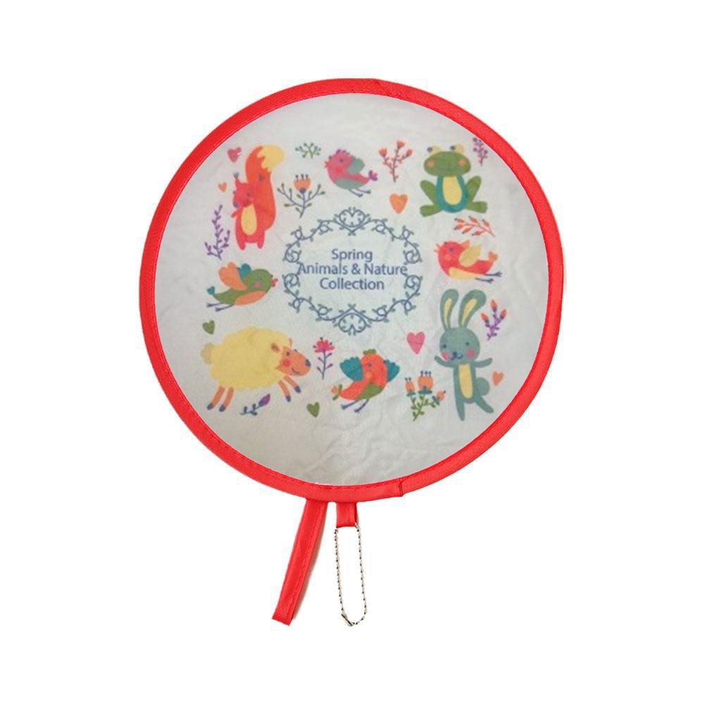 Lightweight Folding Fan Handheld Mini Fan Portable Cartoon Fun Designs Round Fan Small Foldable Fan Summer Cooling Travel Gift