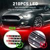 4X Car Under RGB LED Tube Strips Glow Body Under Neon Light Set Phone Control