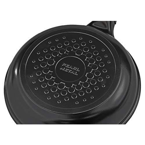 Pearl Metal HB-4601 20cm Frying Pan, Gas Stove Only, Black Die-Cast with Mega Stone Coating, Passes 1 Million Abrasion Resistance Tests, Incredibly St