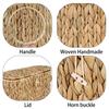Water Hyacinth Slim Toilet Paper Holder 2 Pcs Toilet Paper Storage Basket Home Bathroom Decor Organizer