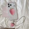 Ins Pink Strawberry for Apple 16 Mobile Phone Case iPhone17promax Square 15 Girl 14 Protective Case