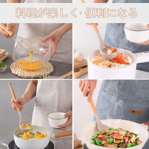 Hiino Kano Kitchen Utensil Set, 12-Piece/9-Piece Set, Perfect for Single Living, Housewarming Gift, Mother's Day Gift, Heat-Resistant, Durable Wooden