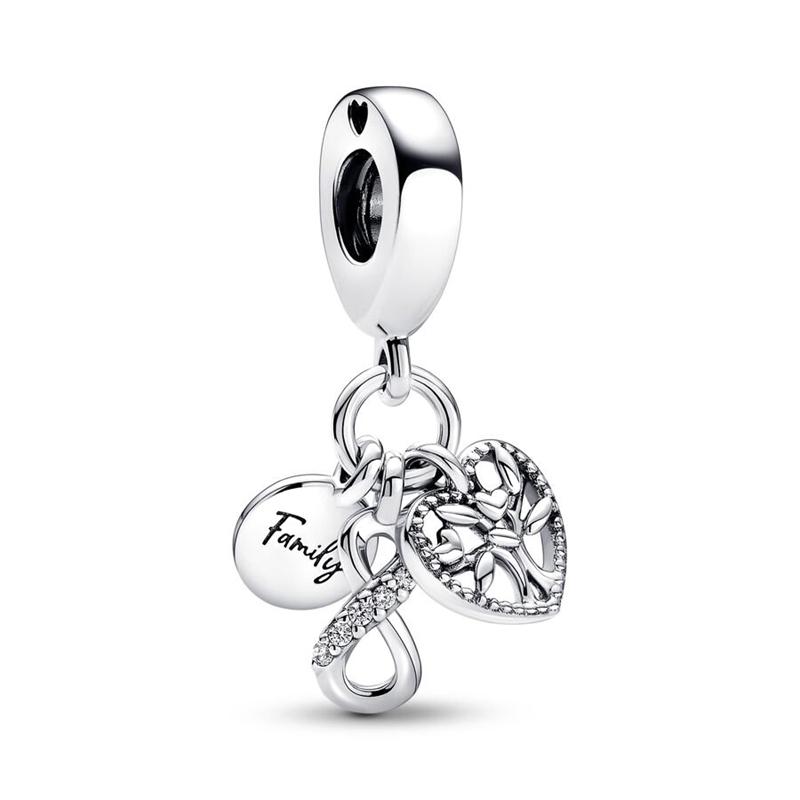 New Sparking Heart Clip Star Charm Beads Dangle Snake Fit Bracelet Necklace Beads For Diy Jewelry Women Gift