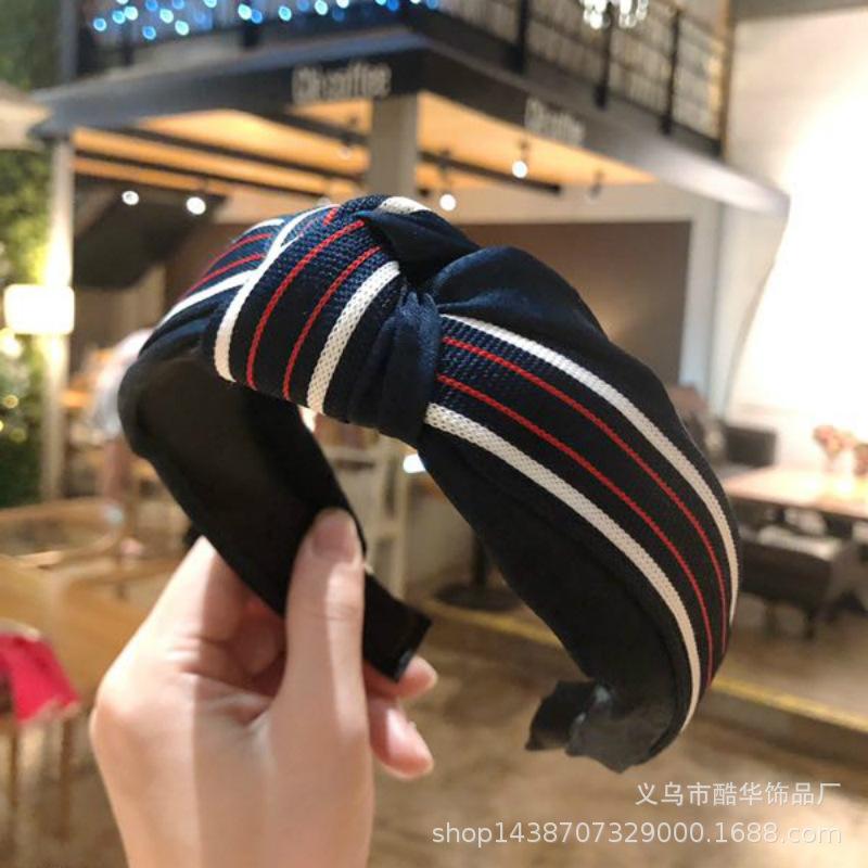 Fabric headband female Yiwu headdress jewelry autumn and winter feeling wide edge versatile high skull top headband hairpin