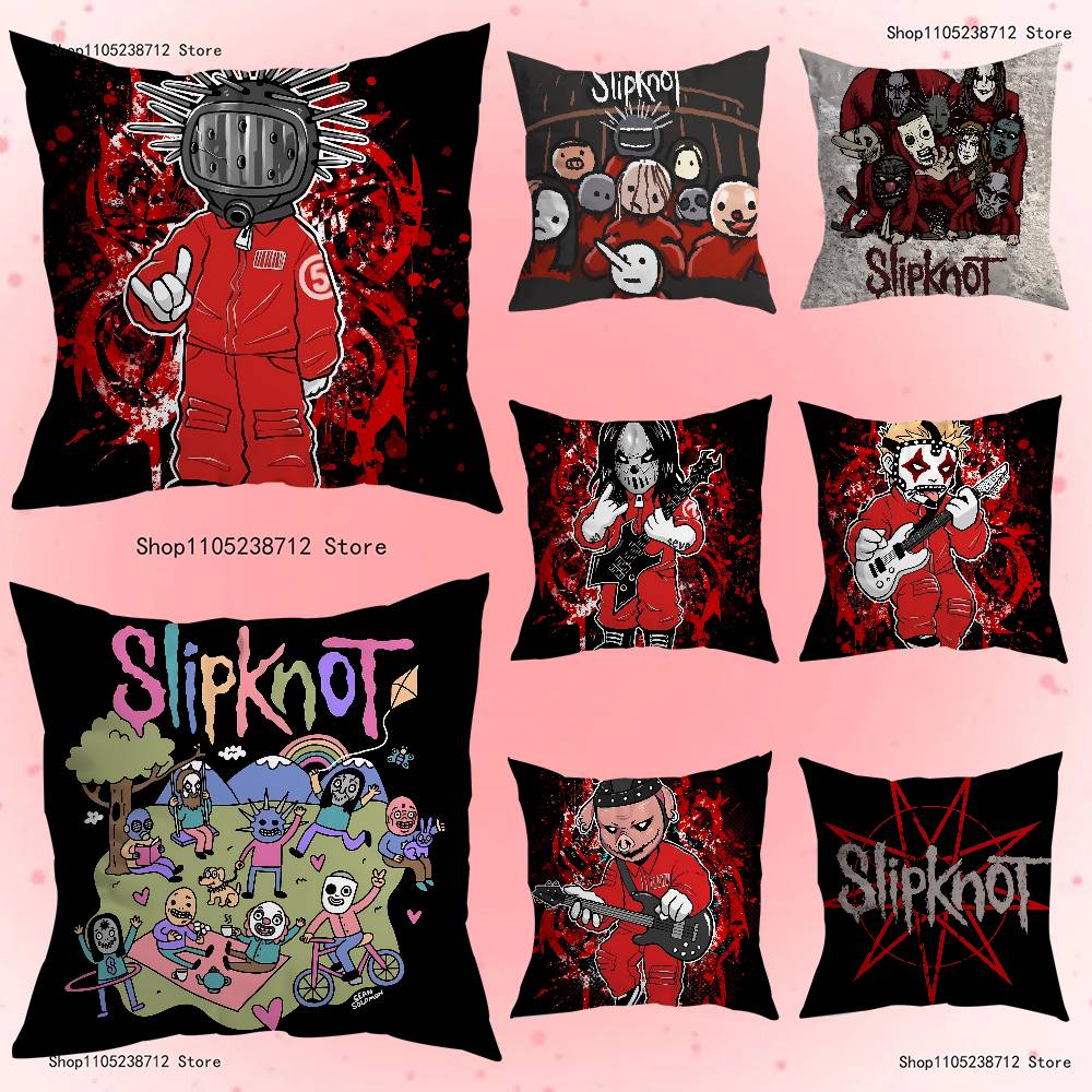 Band Cool S-Slipknot Pillowcase Pillowslip Cushion Plush Boys Girls Cartoon Anime Kawaii Decoration Kids Birthday Cute Gifts