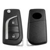 CN007347 OEM PCB FCC B3W2F2R 2 Button Flip Remote Key Fob Toyota Aygo, Avensis, Yaris (+)  433.58/434.42MHZ 8A chip