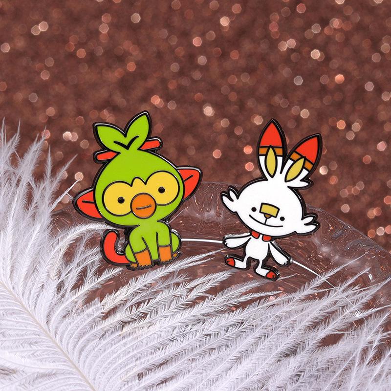 Delightful Enamel Bunny Monkey Bird Brooch Cute Cartoon Animal Badge For Outfits Trendy