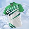Geometric Men's Polo Shirt Outdoor Leisure Sports Golf Polo Shirt Button Short Sleeve Street