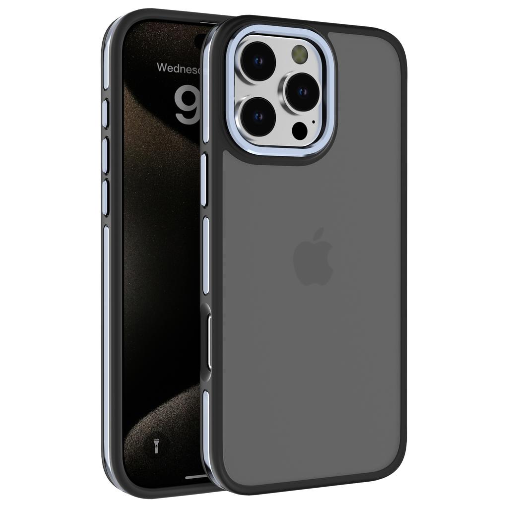 C1 Series For iPhone 15 Pro Max Case Skin-Touch Matte TPU+PC Anti-Fingerprint Phone Cover