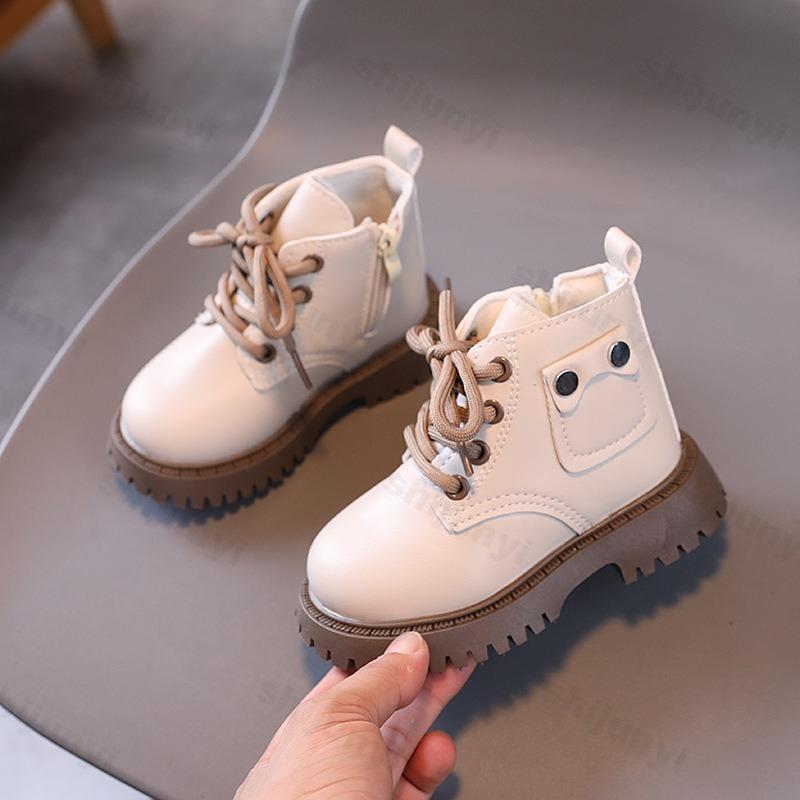 Girls Leather Boots   Autumn Comfortable Outdoor Leisure Kid Boots Toddler British Style Non-slip Children Princess Shoes