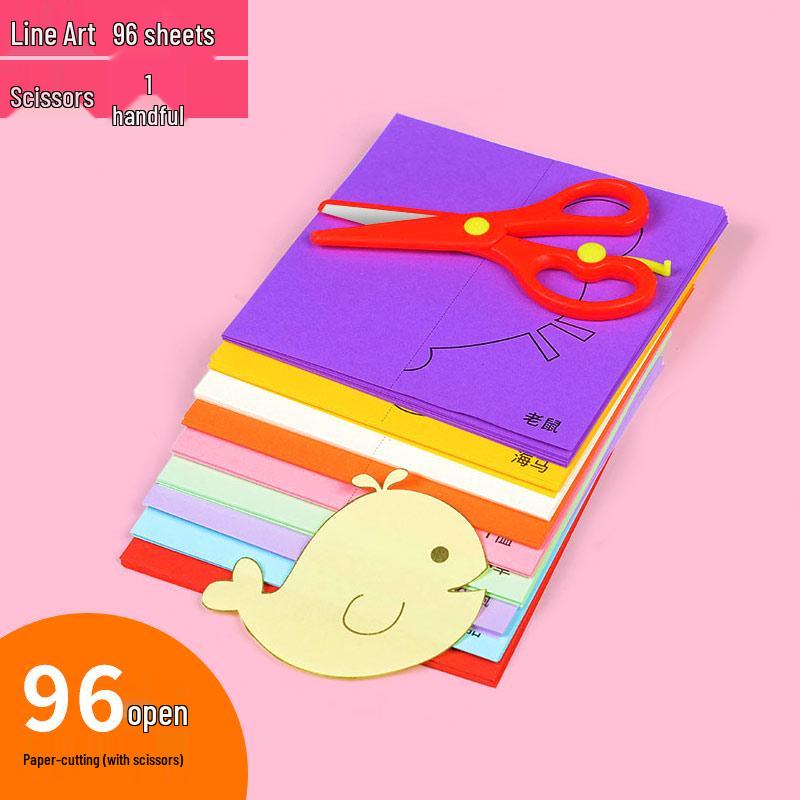 DIY Buntes Papier schneiden & Origami Set für Kinder für Anfänger