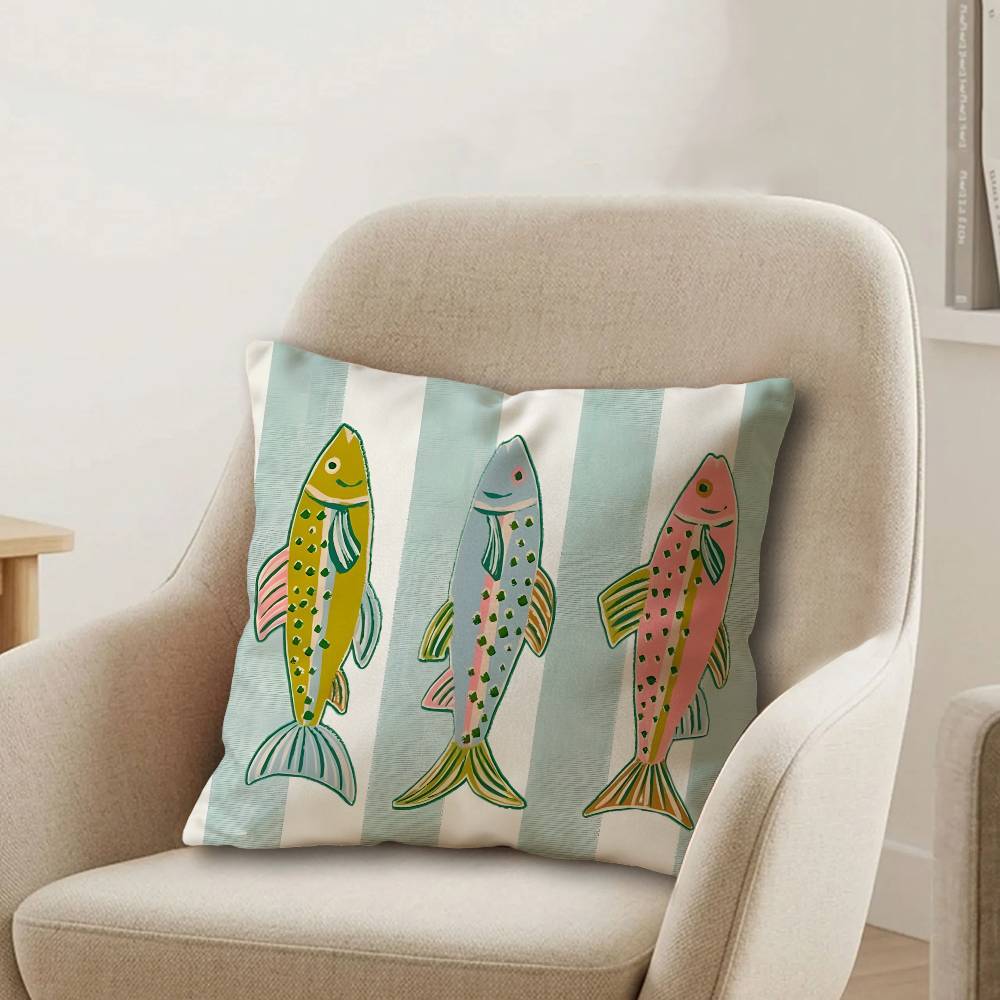 Fodera per Cuscino Animali con Sfondo a Strisce Cuscino Decorativo Divano Decorazione Casa fodere per cuscini