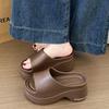 Elegant Platform Wedge Heel Sandals Women Summer Soft Lightweight EVA Beach Slippers Woman's Thick Bottom Slippers
