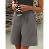 Pantalones para Mujer, Verano, Corte Ajustado, Cintura Alta, Corte Holgado, Adelgazantes, Pierna Recta, Pantalones Casuales de Longitud Media, Transpirables, Pierna Ancha, Pantalones Cortos