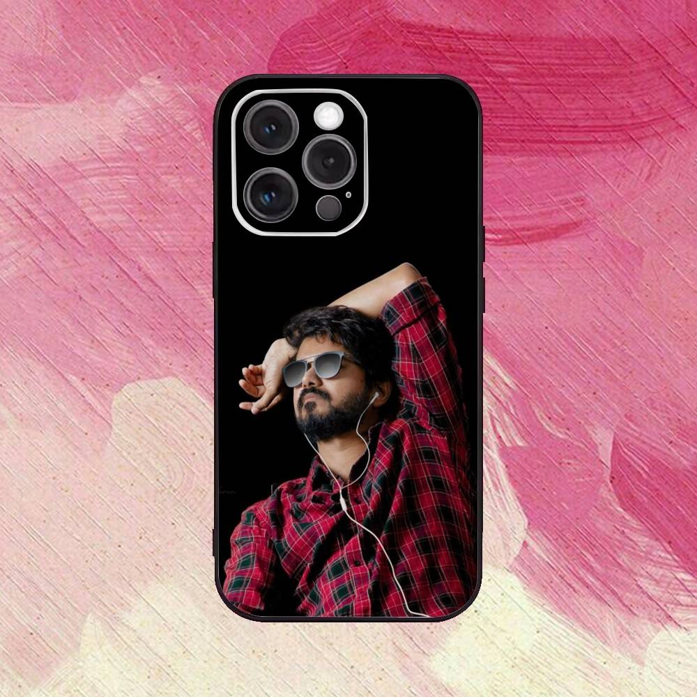 T-Thalapathy TV V-Vijay Handyhülle Für iPhone 17,16,15,14,13,12,11 Plus,Pro Max,XS,Weiche Silikon Schwarze Hülle