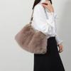 Women Faux Rabbit Fur Plush Shoulder Bag Elegant Soft Crossbody Handbag Fashionable Fluffy Purse Gift For Friends
