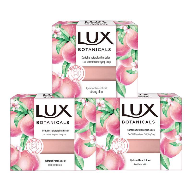 

LUX Peach Scent Plant Extract Bar Soap 3-Pack