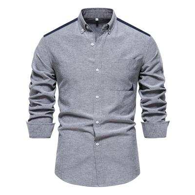 AIOPESON 2024 New Spring Cotton Men's Oxford Shirt Long Sleeve Button Down Social Business Casual Shirts for Men