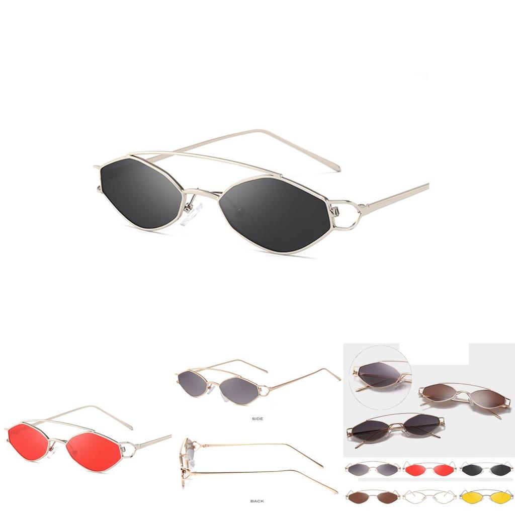 Timeless Women Vintage Sunglasses With Retro Small Metal Frame And Pc Lenses