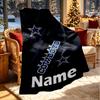 Custom Name Personalized Dallas Cowboys Print Blanket, Home Decor, Bedroom, Sofa, Camping, Couch, Gifts for Birthday ChristmasEnthusiasts