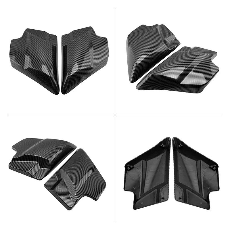 Motorrad Zubehör Seiten Batterie Verkleidung Abdeckungen Panel Kohlefaser Für Harley Touring Electra Street Glide Road King 09-23