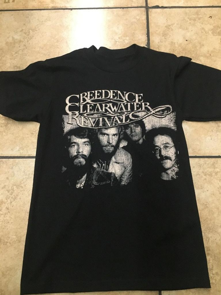 Schwarzes Creedence Clearwater Revival Band Baumwoll Unisex Shirt Alle Größen LO632