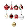 6Pcs Christmas Decorative Balls Green Xmas Tree Pendants Red Snowflake Branches Style Home Christmas Party Decoration Toy Balls