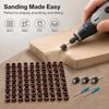 100pcs Multi-Purpose Sanding Drum Set 80 Grit 1/8inch Rotary Tool Sander  Rotary Tool Accessories