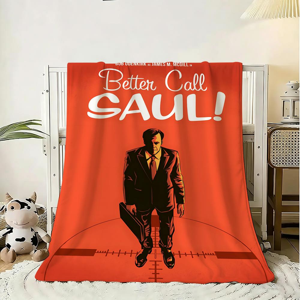 Classic Movie Better Call Saul Throw 240g Flannel Blanket Lightweight Soft Skin-friendly Summer Thin Throw Blanket