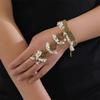 Retro Crystal Hand Chain Ring Irregular Tassels Bangle Exquisite Ethnic Style Bracelet  Couple