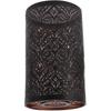 Metal Lamp Shade, E27 E26 Wrought Iron Lamp Shade Black Hollow Carved Modern Lampshade for Table Lamp Bedroom Bedside Decor, 7.9 X 4.7in