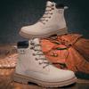 Outdoor Men Boots Handmade Winter Plush Snow Shoes Suede Genuine Leather Ankle Motorcycle Boots Upscale Military Men Shoes