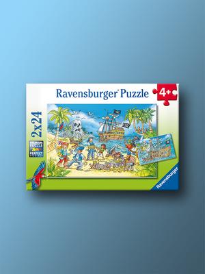 Ravensburger Find the Treasure Island 2x24 Pieces Puzzle (Ages 4+)