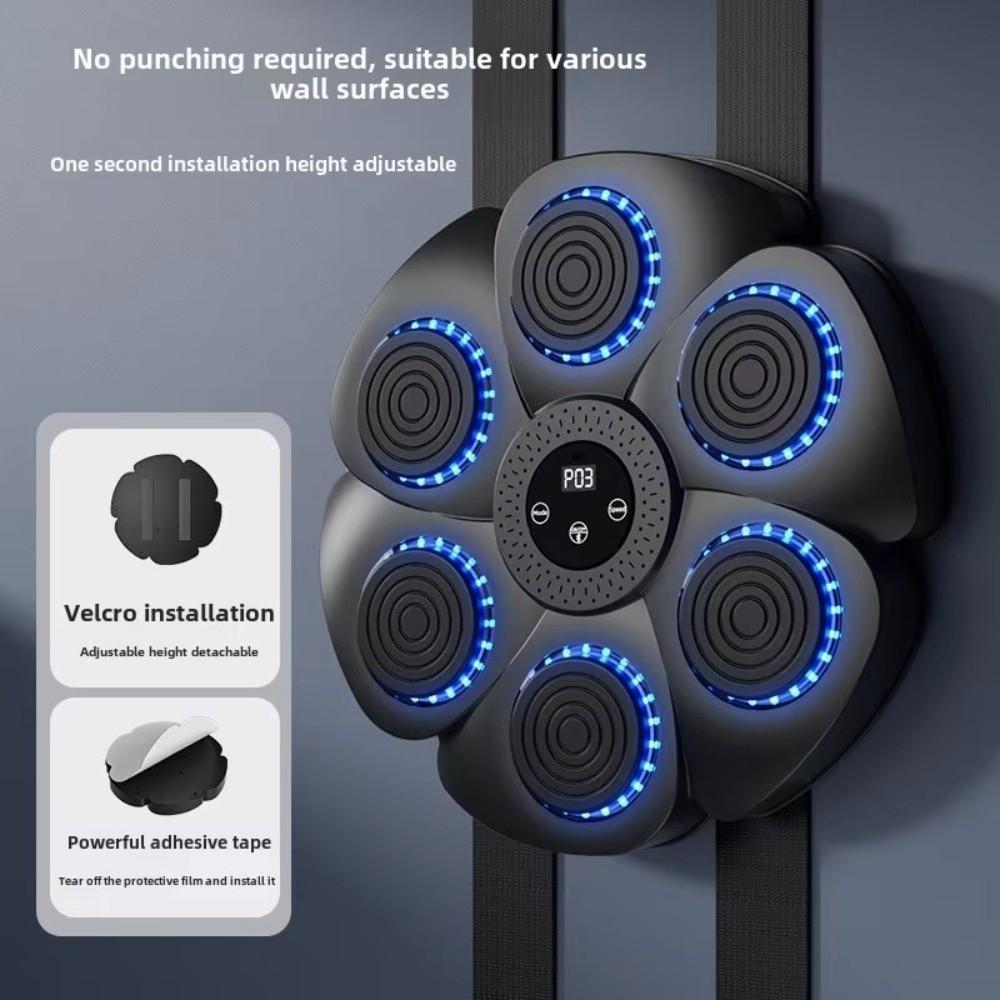con Bluetooth Smart Music Boxing Machine LED Fitness Boxing Trainer Allenamento Fitness nero