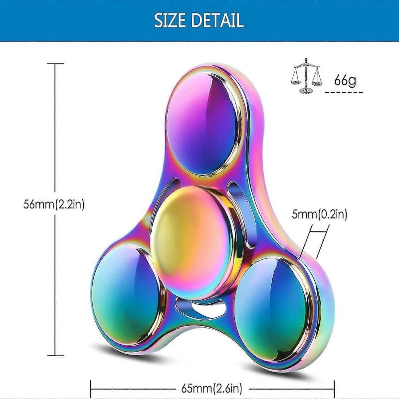 Fidget Spinner Toy, Stainless Steel Bearing, High Speed Spins, Metal Hand Spinner