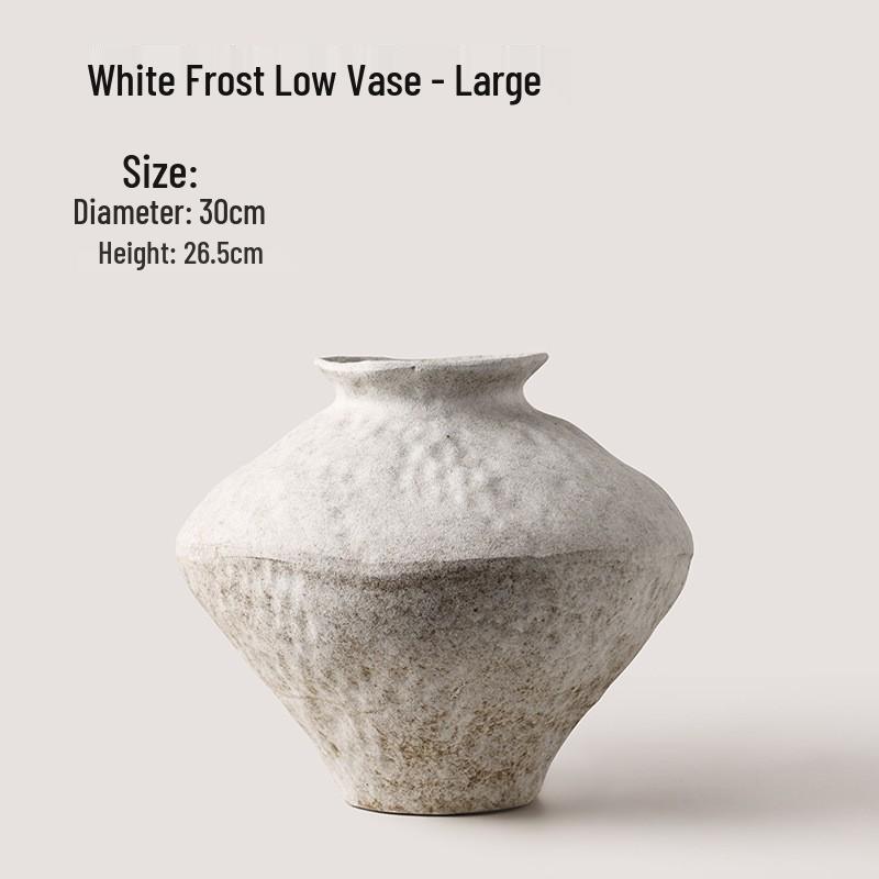 Retro Chinese Wabi-Sabi Ceramic Vase: High-End Decorative Pottery for Elegant Flower Arrangements In Living Rooms