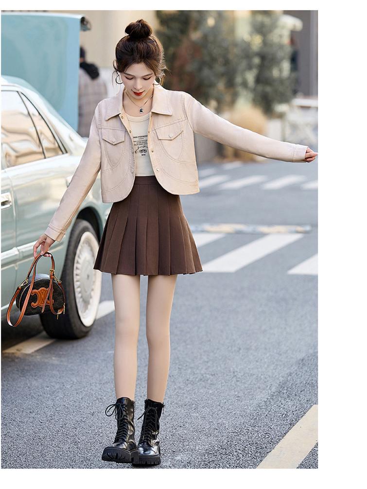 Women’s Trendy Hong Kong & Korean Style Sheepskin Leather Jacket