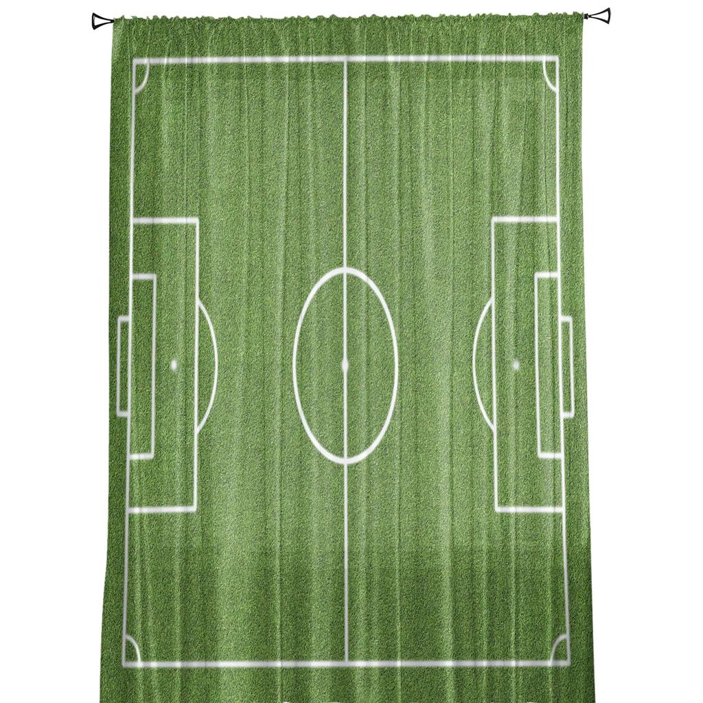 Fußbälle Fußballfeld Voile Vorhang Wohnzimmer Schlafzimmer Dekor Transparente Tüllvorhänge Chiffon Fenster Deko Aus Polyester Bereichsbehandlung