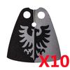 Medieval Military MOC Castle Knight Accessory Building Blocks Warhorse Cape Plush Coat Vest Shield Flag Kit Mini Toy Bricks Gift