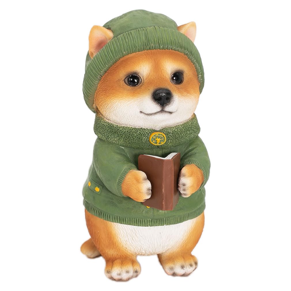 

Devalier Shiba Inu Figurine, Resin Ornament for Home Decor, Gardening, and More. Includes Knit Hat. A Perfect Birthday Gift for Women. [Authentic] cb0