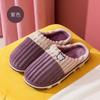 Autumn and Winter Couple Cotton Slippers for Female Home Use, Indoor Postpartum Warmth, Anti Slip Plush Home Furnishings, Cotton Slippers