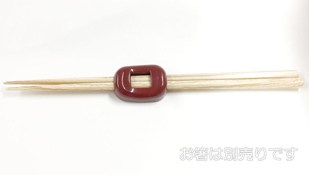 Fukui Craft Chopstick Doubles as Chopstick Holders Pack of 10 Commercial-Grade Rests, Bean-Shaped, [Vermilion],