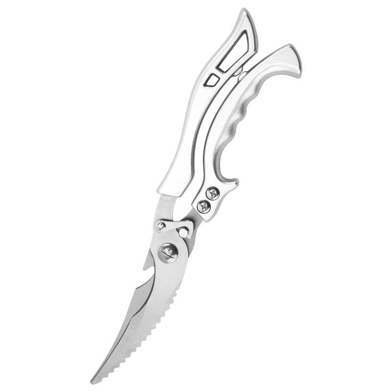 High-Demand All-Steel Kitchen Scissors: Multifunctional, Stainless Steel Scissors for Chicken Bones and Fish
