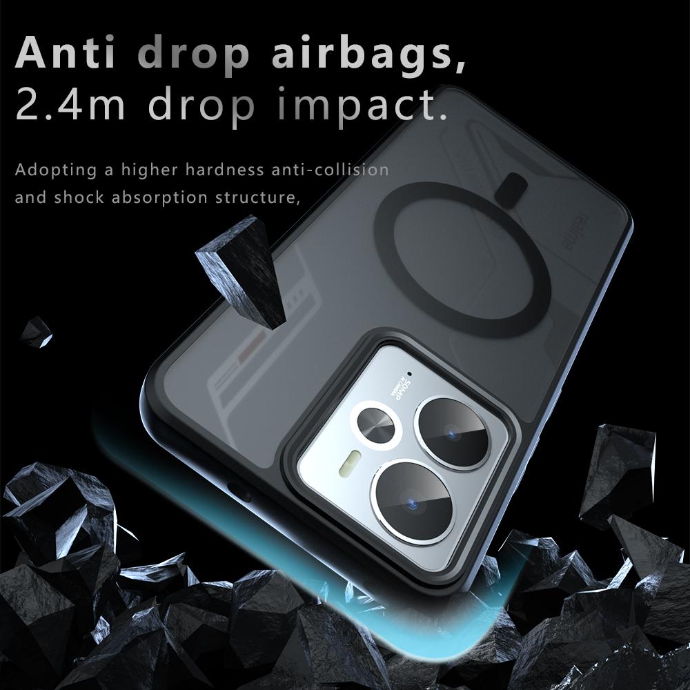 For Magsafe Magnetic Wireless Charging Case For Realme 14 14T Neo7X Realme14 Realme14T Shockproof Matte Back Cover Coque